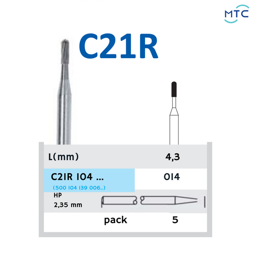 ROUND-END carbide FISSURE bur- راوند ايند كاربايد فشر بير