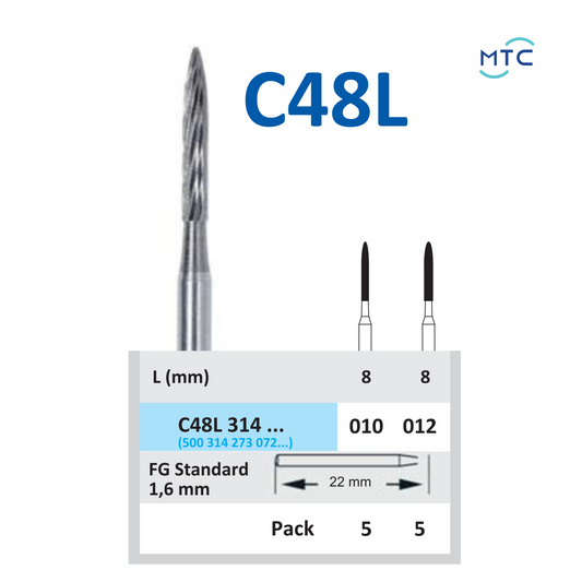 FLAME shaped FISSURE carbide debonding bur- بير كاربايد فشر للديبوندك