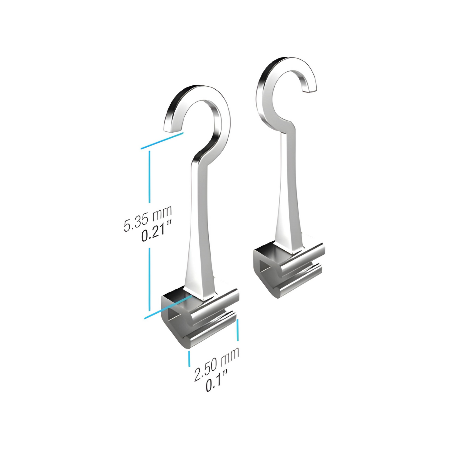 Crimpable Hooks " Curved " - PK/10