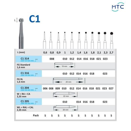 ROUND carbide bur- بير كاربايد راوند