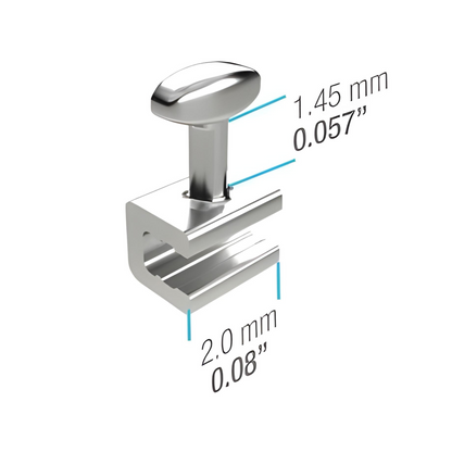 IOS Crimpable Hooks " Straight " Universal - PK/10 Orthodontic Auxiliary